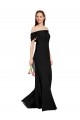 Sleeveless Black Mermaid Off the Shoulder Prom Dress / Bridesmaid Dress Lincoln