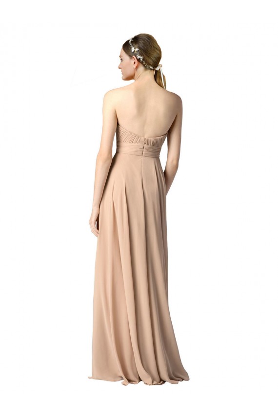Sleeveless Dark Navy Open Back A-Line Sweetheart Evening Dress / Bridesmaid Dress Lincoln