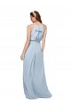 Sleeveless Royal Blue A-Line High Neck Bridesmaid Dress Lincoln