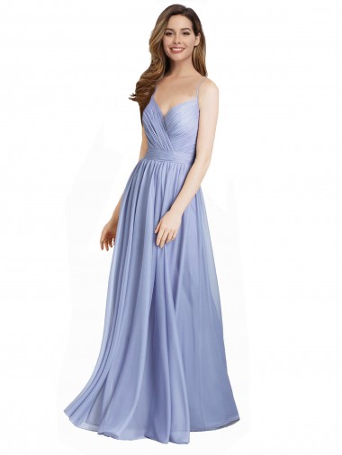 Sleeveless Open Back A-Line Chiffon & Lace Sweetheart Bridesmaid Dress / Evening Dress Lincoln