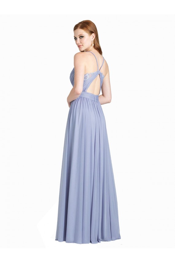 Sleeveless Open Back A-Line Chiffon & Lace Sweetheart Bridesmaid Dress / Evening Dress Lincoln