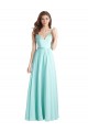 Sleeveless Waterfall V-Back A-Line V-Neck Bridesmaid Dress Lincoln