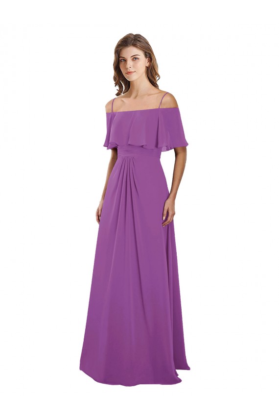 Flutter Sleeves Dahlia A-Line Off the Shoulder Bridesmaid Dress Lincoln
