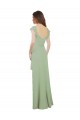 Cap Sleeves Smoke Green Low Back A-Line Sweetheart Bridesmaid Dress / Formal Dress Lincoln