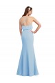 Sleeveless Light Sky Blue Low Back Mermaid Spaghetti Straps Bridesmaid Dress Lincoln