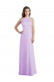 Sleeveless Lilac Keyhole Back A-Line Halter Neck Bridesmaid Dress / Formal Dress Lincoln