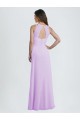 Sleeveless Lilac Keyhole Back A-Line Halter Neck Bridesmaid Dress / Formal Dress Lincoln