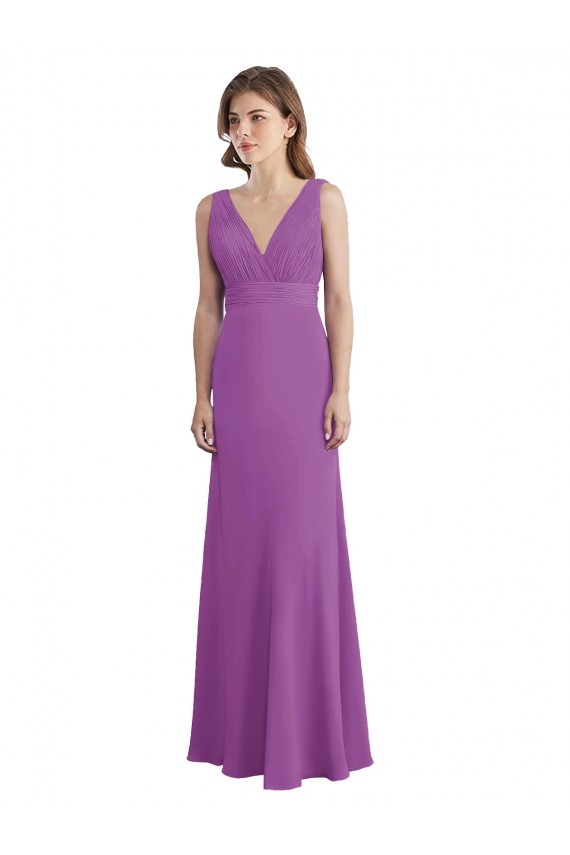 Sleeveless Dahlia Low Back A-Line V-Neck Bridesmaid Dress Lincoln