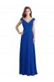 Sleeveless Royal Blue A-Line V-Neck Bridesmaid Dress / Evening Dress Lincoln
