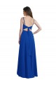 Sleeveless Royal Blue Open Back A-Line Spaghetti Straps High Low Bridesmaid Dress Lincoln