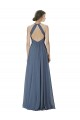 Sleeveless Silver Stone Open Back A-Line Halter Neck Formal Dress / Bridesmaid Dress Lincoln