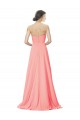 Sleeveless Peach A-Line Strapless Bridesmaid Dress Lincoln