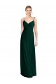 Sleeveless Ever Green Low Back A-Line Spaghetti Straps Bridesmaid Dress Lincoln
