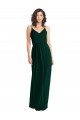 Sleeveless Ever Green Low Back A-Line V-Neck Semi Formal Evening Dress / Bridesmaid Dress Lincoln