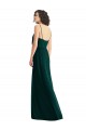 Sleeveless Ever Green Low Back A-Line V-Neck Semi Formal Evening Dress / Bridesmaid Dress Lincoln