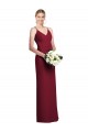 Sleeveless Burgundy A-Line V-Neck Formal Dress / Bridesmaid Dress Lincoln