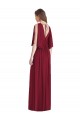 Sleeveless Dark Navy Tie Back Trumpet V-Neck Semi Formal Evening Dress / Bridesmaid Dress Lincoln