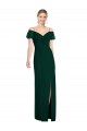 Cold Shoulder Ever Green Trumpet Spaghetti Straps Semi Formal Evening Dress / Bridesmaid Dress Lincoln