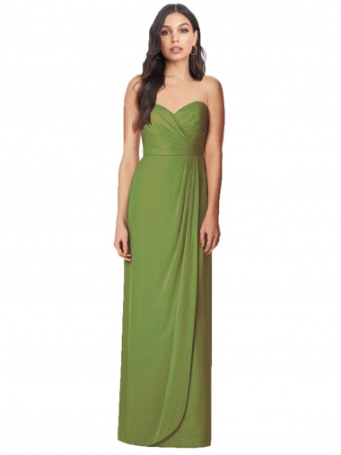 Sleeveless Olive Green Trumpet Sweetheart Bridesmaid Dress Lincoln