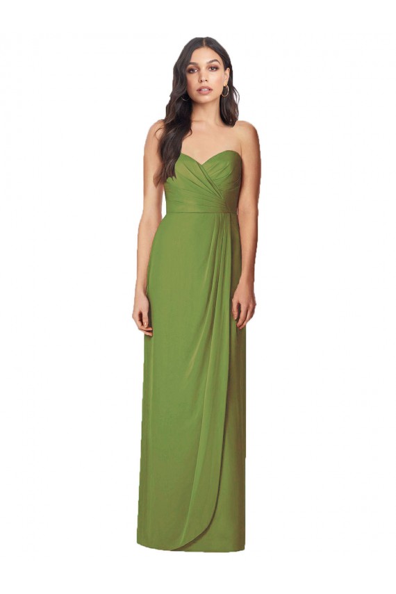 Sleeveless Olive Green Trumpet Sweetheart Bridesmaid Dress Lincoln