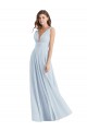 Sleeveless Sea Glass Tie Back A-Line V-Neck Bridesmaid Dress Lincoln