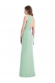 Sleeveless Mint Green Open Back Trumpet V-Neck Bridesmaid Dress / Evening Dress Lincoln