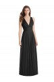 Sleeveless Black Criss Cross Back A-Line V-Neck Bridesmaid Dress Lincoln