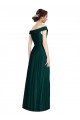 Sleeveless Ever Green A-Line Off the Shoulder Formal Dress / Bridesmaid Dress Lincoln