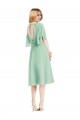 Flutter Sleeves Mint Green Open Back A-Line Bridesmaid Dress Lincoln
