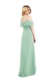 Cold Shoulder Mint Green Trumpet Spaghetti Straps High Low Bridesmaid Dress Lincoln