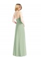 Sleeveless Sage V-Back A-Line Spaghetti Straps Bridesmaid Dress / Evening Dress Lincoln