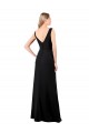 Sleeveless Black V-Back A-Line V-Neck Prom Dress / Bridesmaid Dress Lincoln
