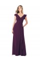 Cap Sleeves Grape A-Line V-Neck Formal Dress / Bridesmaid Dress Lincoln
