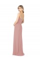 Sleeveless Dusty Pink Sheath Strapless Bridesmaid Dress Lincoln