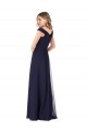 Sleeveless Dark Navy A-Line Off the Shoulder Evening Dress / Bridesmaid Dress Lincoln