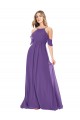 Cold Shoulder Plum Purple A-Line Off the Shoulder Bridesmaid Dress Lincoln
