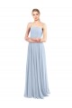 Sleeveless Light Sky Blue Low Back A-Line Spaghetti Straps Bridesmaid Dress Lincoln