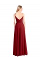 Sleeveless Red V-Back A-Line Spaghetti Straps Bridesmaid Dress Lincoln
