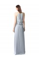 Sleeveless Light Sky Blue A-Line Halter Neck Bridesmaid Dresses Lincoln