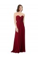 Sleeveless Burgundy Open Back A-Line Sweetheart Bridesmaid Dress Lincoln