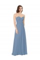 Sleeveless Dusty Blue Low Back A-Line Sweetheart Bridesmaid Dress / Evening Gowns Lincoln