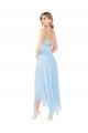Sleeveless Light Sky Blue Keyhole Back A-Line V-Neck Bridesmaid Dress Lincoln