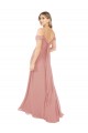 Sleeveless Bliss Pink A-Line Off the Shoulder Bridal Party Dress Lincoln