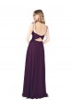 Sleeveless Grape Keyhole Back A-Line Spaghetti Straps Bridesmaid Dress Lincoln