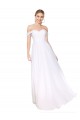 Sleeveless White A-Line Off the Shoulder Formal Evening Gown / Prom Dress / Bridesmaid Dress Lincoln