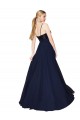Sleeveless Dark Navy A-Line Spaghetti Straps Semi Formal Evening Dress / Prom Dress / Bridesmaid Dress Lincoln
