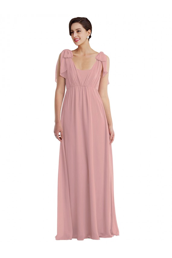 Sleeveless Dusty Pink A-Line Halter Neck Semi Formal Evening Dress / Bridesmaid Dress Lincoln