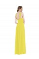 Sleeveless Yellow A-Line Spaghetti Straps Semi Formal Evening Dress / Bridesmaid Dress Lincoln