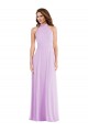 Sleeveless Lilac Low Back A-Line Halter Neck Semi Formal Evening Dress / Bridesmaid Dress Lincoln