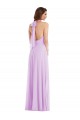 Sleeveless Lilac Low Back A-Line Halter Neck Semi Formal Evening Dress / Bridesmaid Dress Lincoln